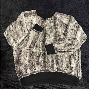 Cozy Black and Gray Women's Sweater